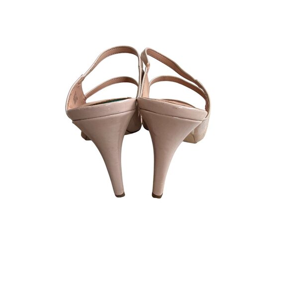 HALSTON HERITAGE Beige Nude Sandals Heels Size 10 - Picture 5 of 8